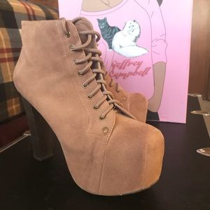 Jeffrey Campbell Lita in taupe suede